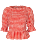 Georgia Top - Papaya Check