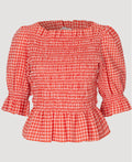 Georgia Top - Papaya Check
