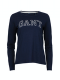 Arch Logo LS T-shirt - Evening Blue - GANT - T-skjorter & Topper - VILLOID.no