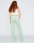 Del Ray Classic Velour Pant Pocket - Grayed Jade