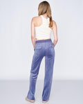 Del Ray Classic Velour Pant Pocket - Grey Blue