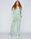 Del Ray Classic Velour Pant Pocket - Grayed Jade