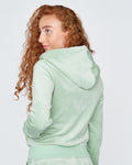 Robertson Classic Velour Zip Hoodie - Grayed Jade