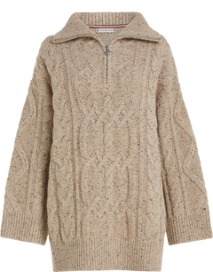 Heritage Cable 1/2 Zip Cardigan - Merino