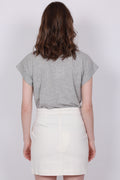 Alva MSCH STD Tee - LGM/Black - Moss Copenhagen - T-skjorter & Topper - VILLOID.no