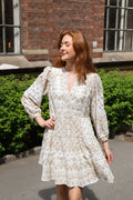 Clary Dress Short W Embrodery - Gold
