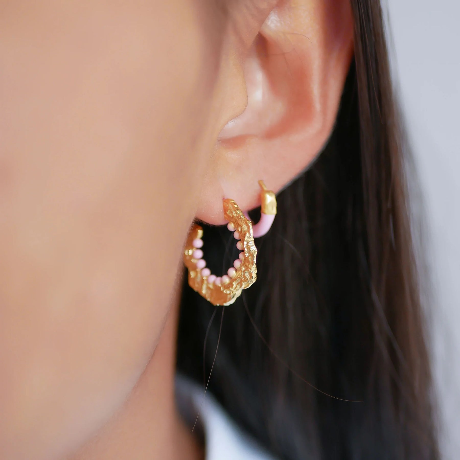 Enora Hoops - Light Pink