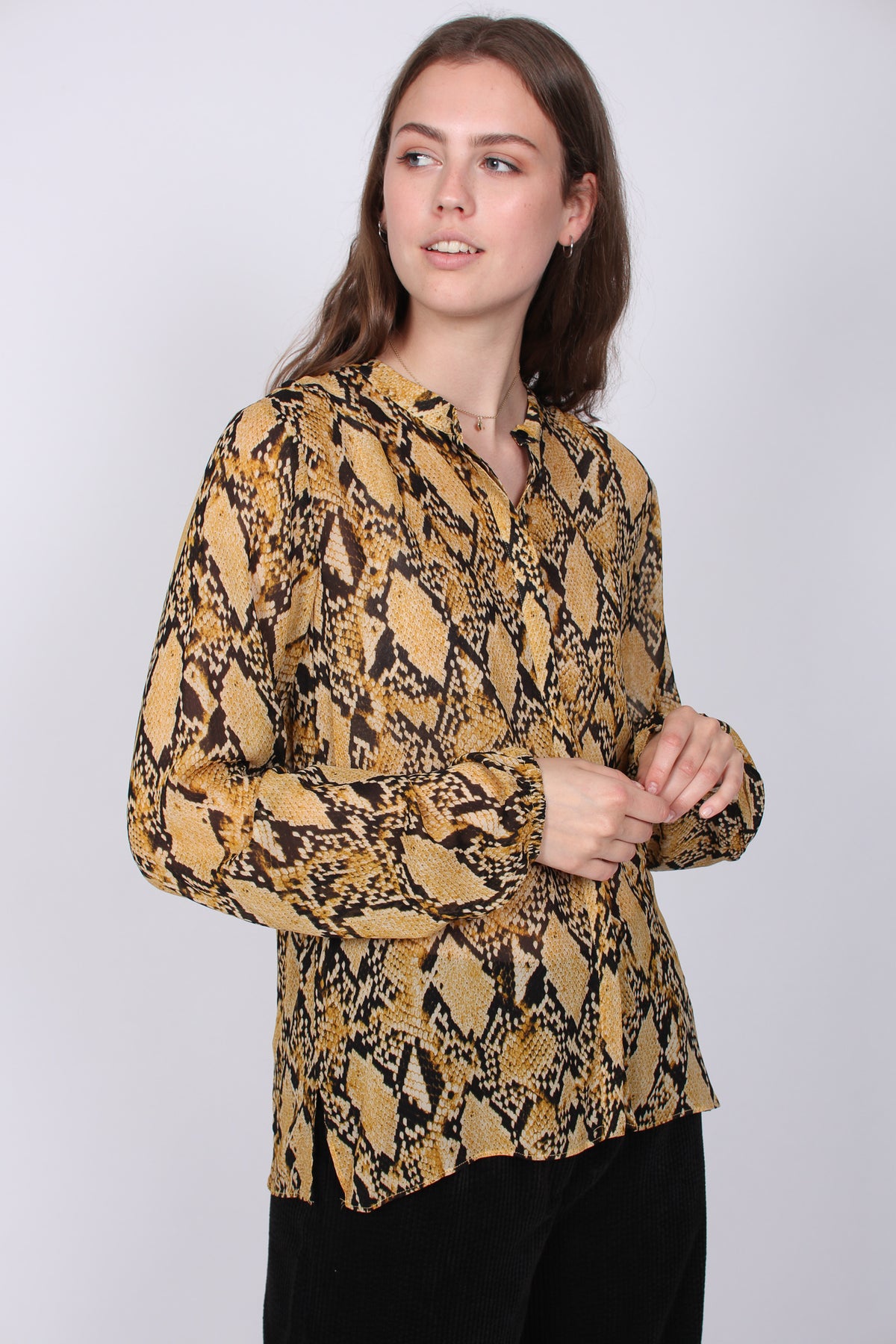 Snake Shirt - Chai Tea - Second Female - Bluser & Skjorter - VILLOID.no
