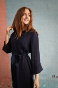 Litania Linen Dress - Navy