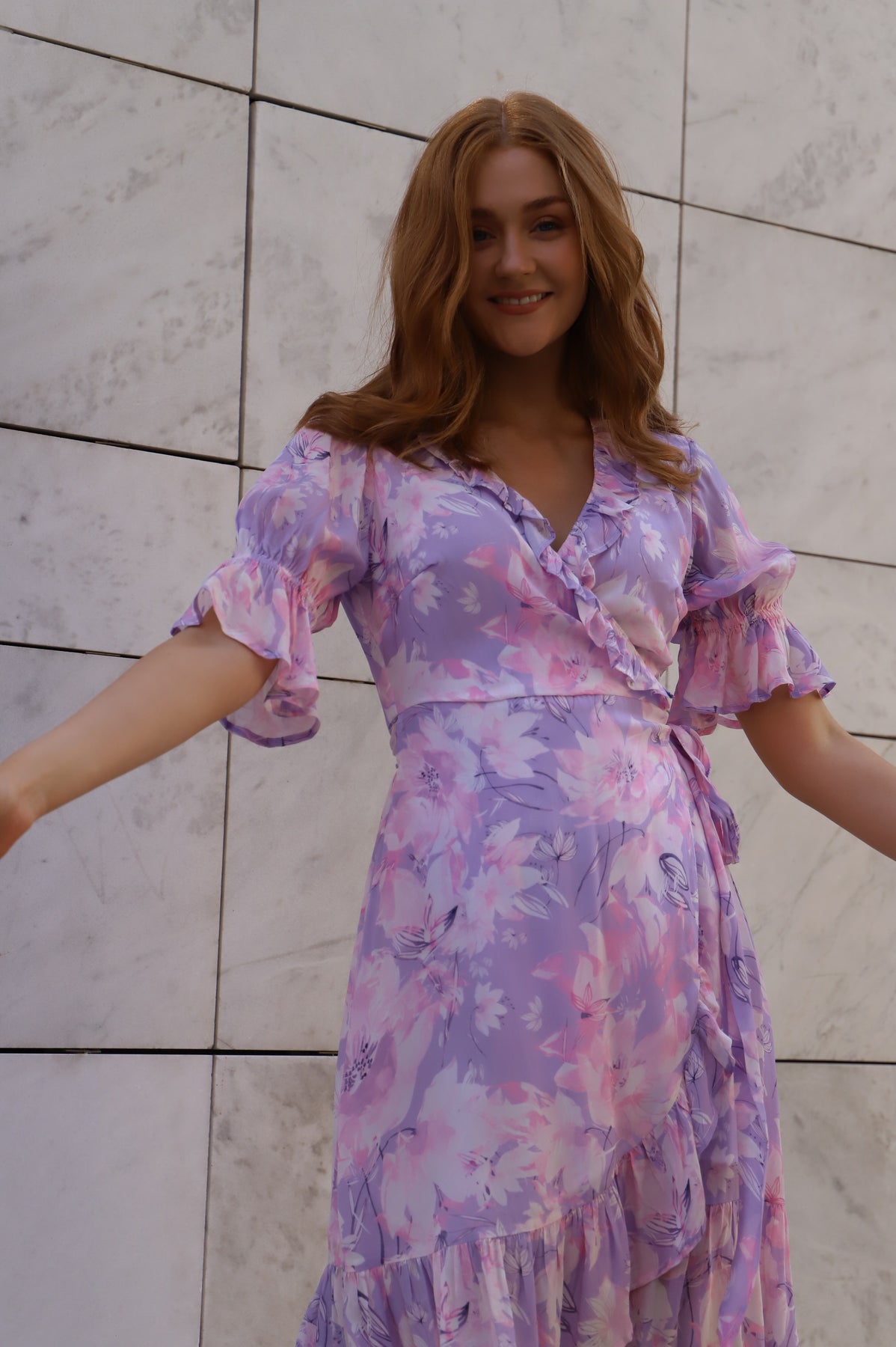 Sissy Dress - Lavender Garden