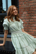 Iro Mini Lace Dress - Pistachio