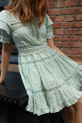 Iro Mini Lace Dress - Pistachio
