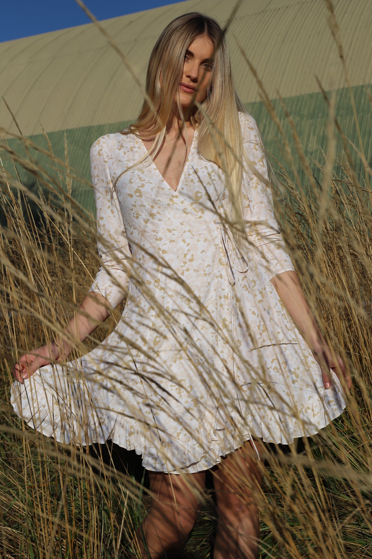 Janine Dress AOP 10867 - Desert Flower