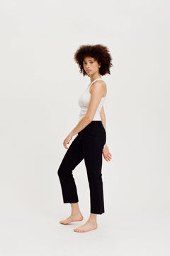 Alice Cropped Flare Pant - Black