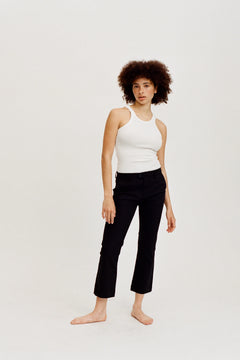 Alice Cropped Flare Pant - Black