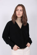 Brook Knit Boxy Cardigan - Black - Second Female - Gensere - VILLOID.no