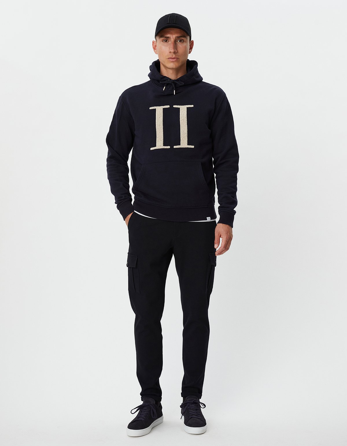 Encore Bouclé Hoodie - Dark Navy/Ivory