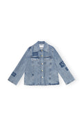 Patch Denim Jacket - Mid Blue Sone