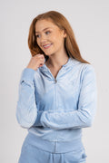 Robertson Classic Velour Zip Hoodie - Powder Blue
