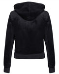 Robertson Classic Velour Zip Hoodie - Black - Juicy Couture - Gensere - VILLOID.no