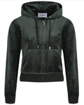 Robertson Classic Velour Zip Hoodie - Dark Moss - Juicy Couture - Gensere - VILLOID.no