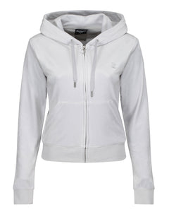 Robertson Classic Velour Zip Hoodie - Quite Gray