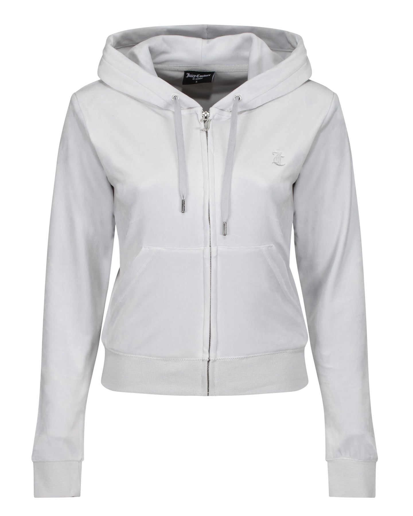 Robertson Classic Velour Zip Hoodie - Quite Gray