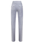 Del Ray Classic Velour Pant Pocket - Silver Marl