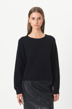 Brook Knit New Loose O-Neck - Black - Second Female - Gensere - VILLOID.no