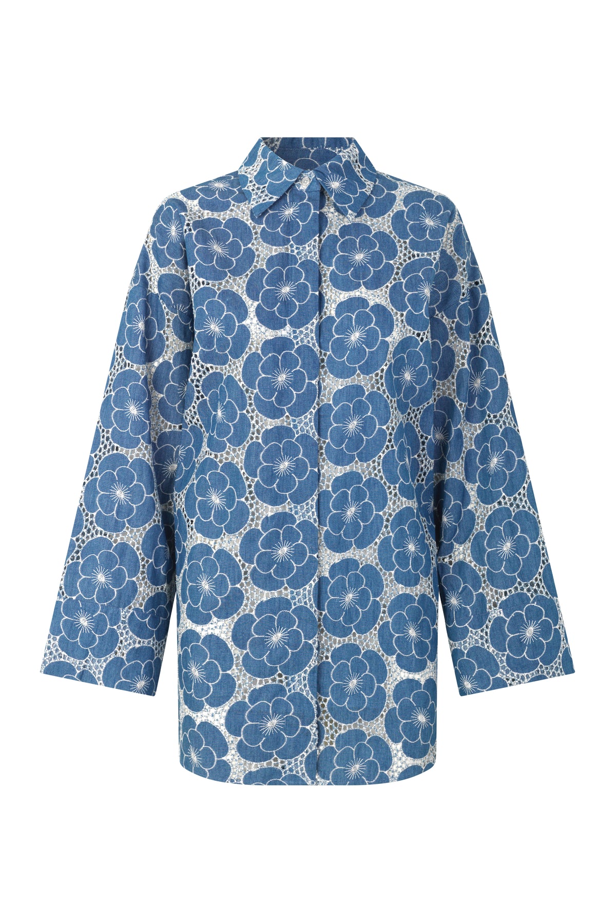 Jimea Shirt 14215 - Blue Flower