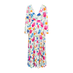 Florissa Dress - White AOP