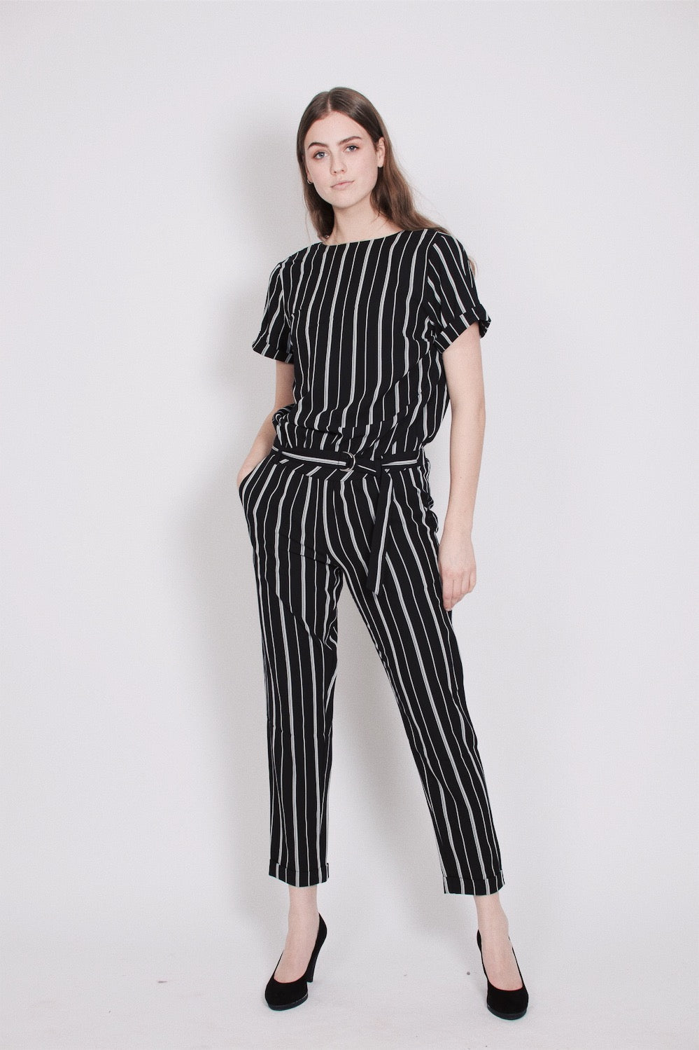 Stripes Jumpsuit - Black - Creative Collective - Jumpsuits - VILLOID.no
