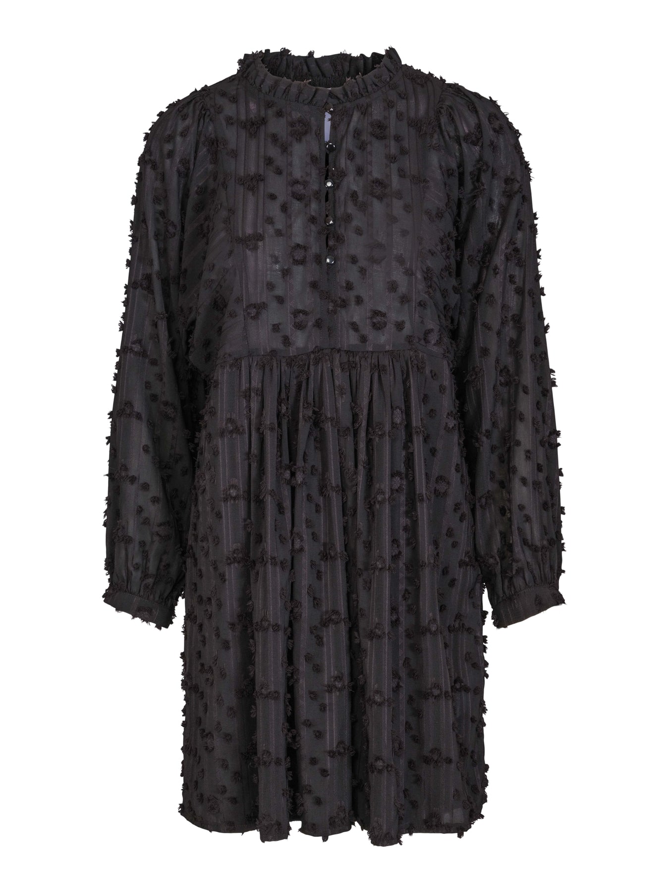 Julia Button Dress - Svart