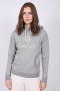 Gant Lock Up Sweat Hoodie - Grey Melange - GANT - Gensere - VILLOID.no