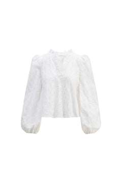 Karro Blouse - White Flower Lace