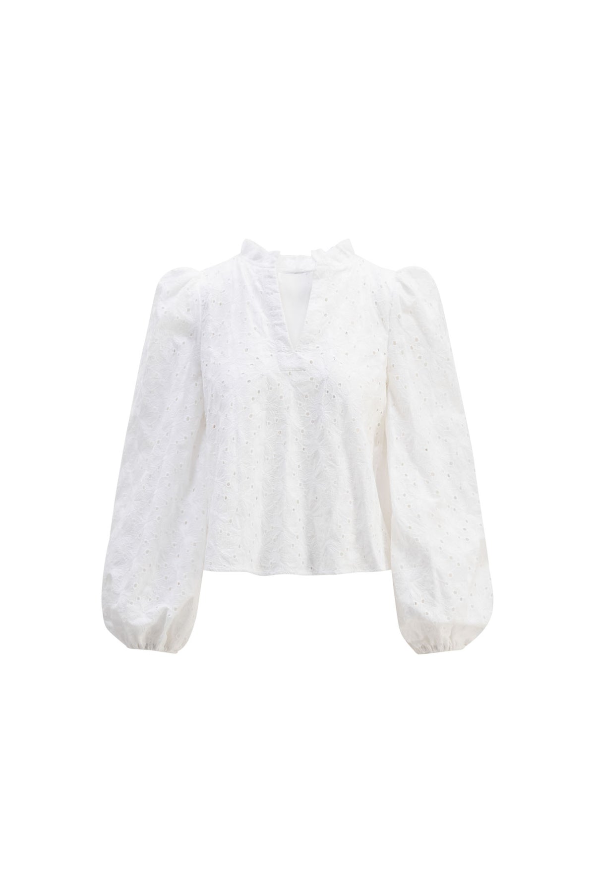 Karro Blouse - White Flower Lace