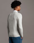 Cotton Merino Crew Jumper - Light Grey Marl