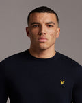 Cotton Merino Crew Jumper - Dark Navy