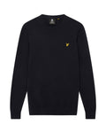 Cotton Merino Crew Jumper - Dark Navy