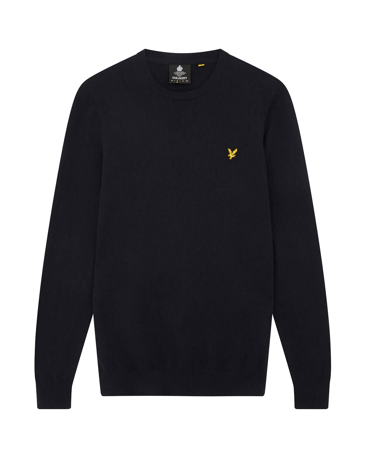 Cotton Merino Crew Jumper - Dark Navy