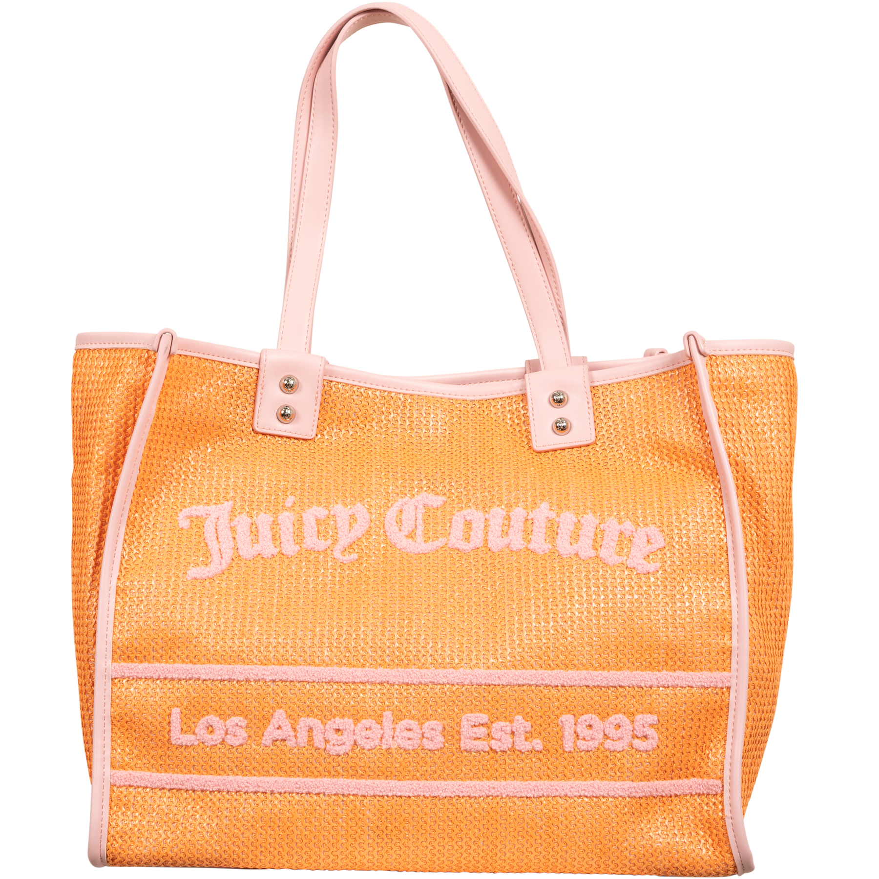 Rosmarie Straw Large Shopping - Peach/Pink