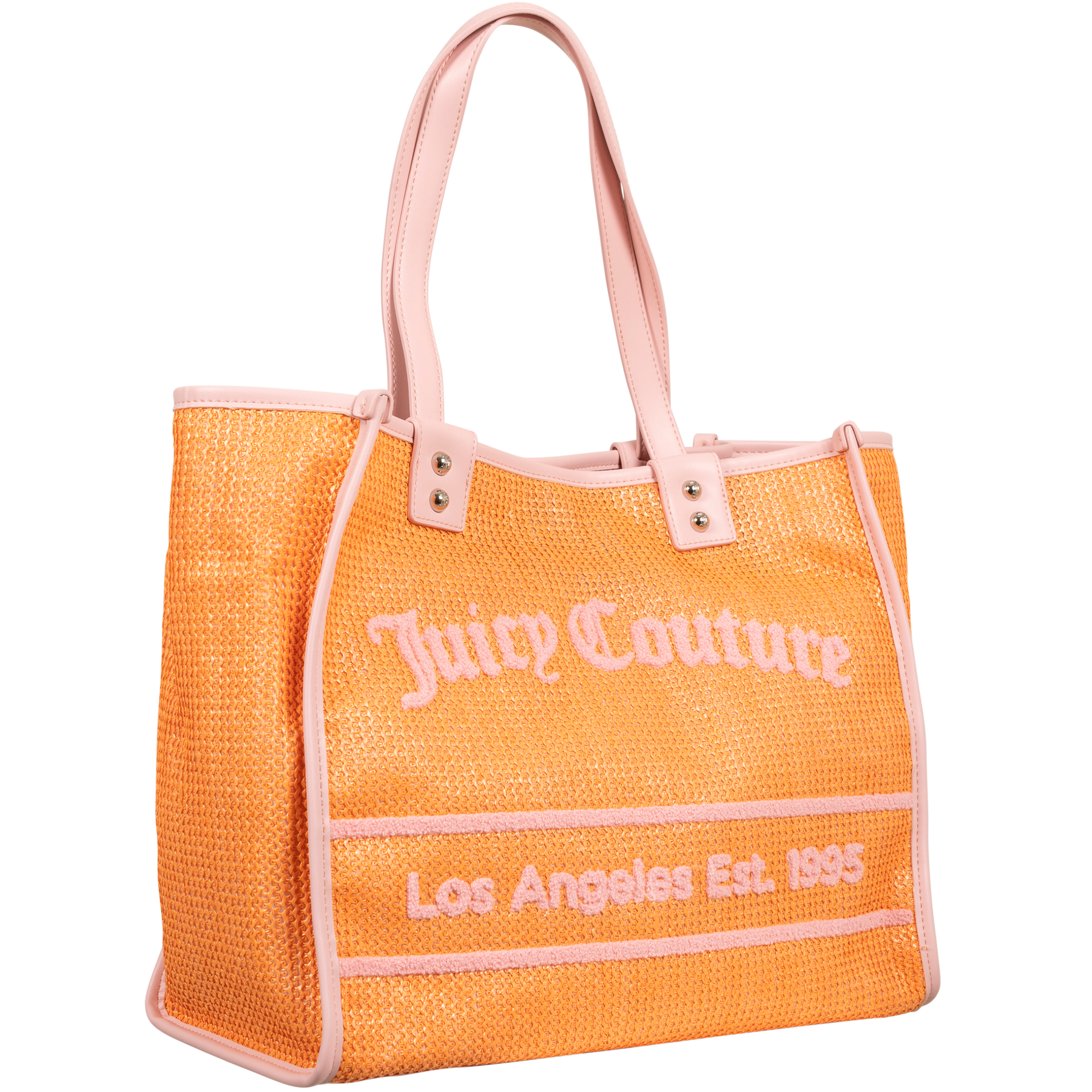 Rosmarie Straw Large Shopping - Peach/Pink