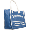 Rosmarie Straw Large Shopping - Lt Blue/White