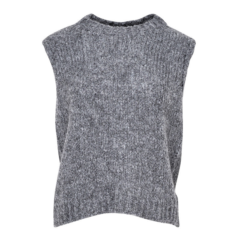Kala Vest Wool - Dark Grey Melange