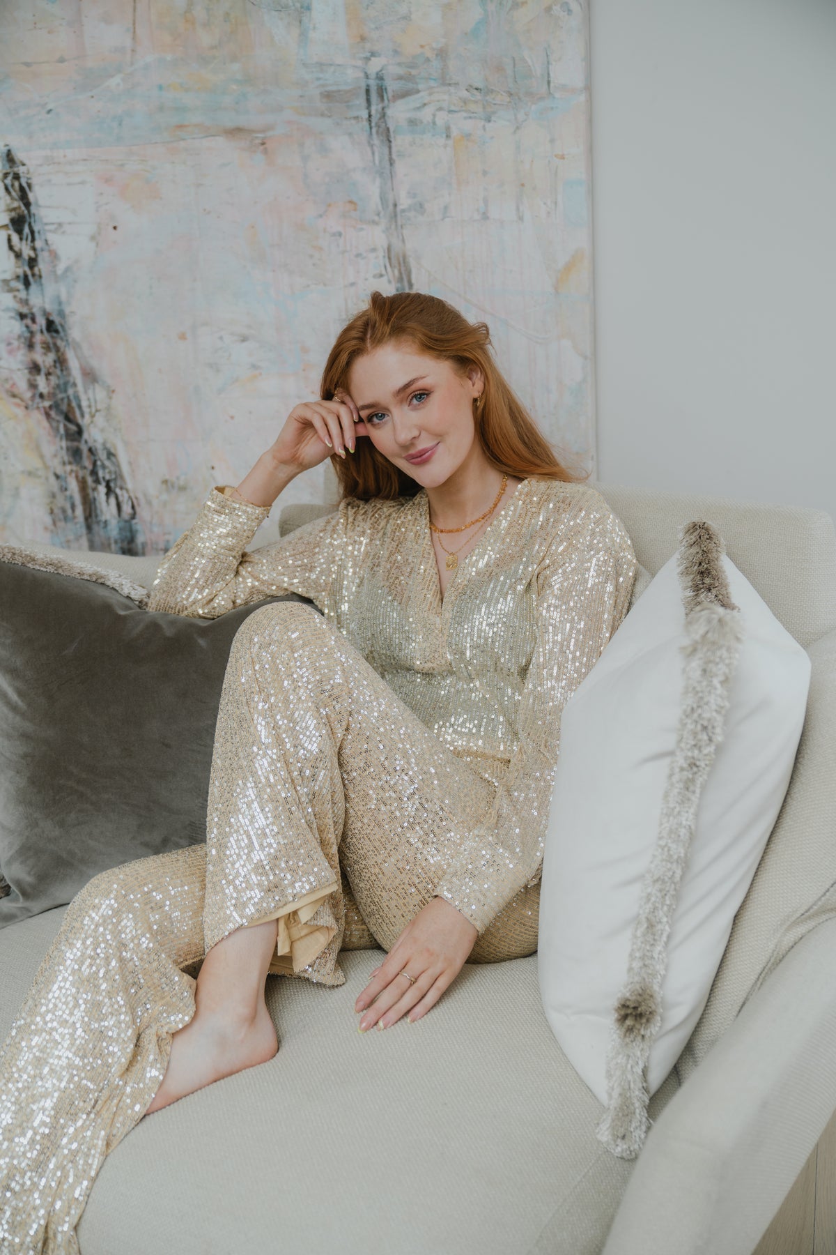 Shine On Trousers - Silver
