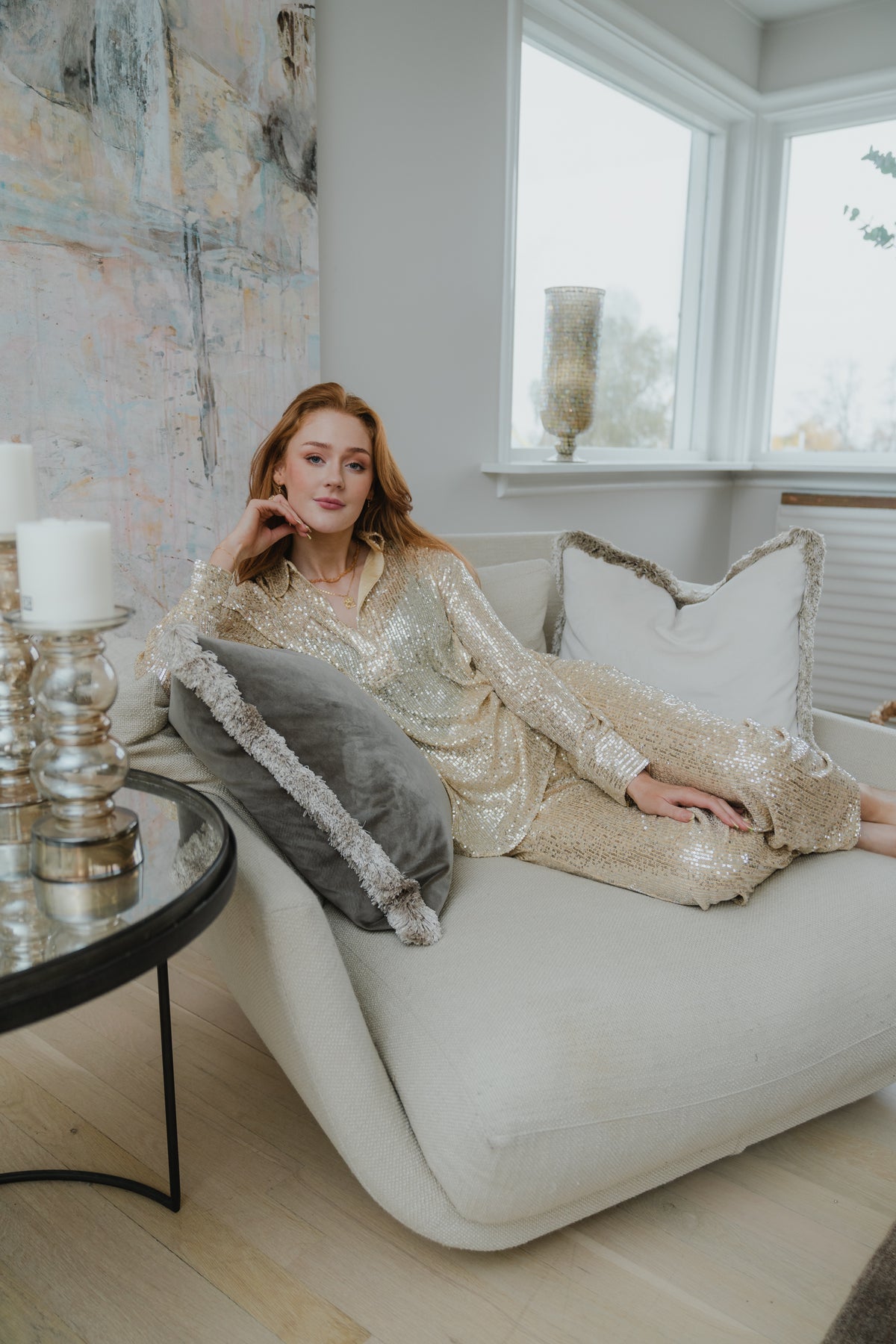 Shine On Trousers - Silver