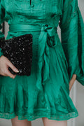 Lita Satin Dress - Green