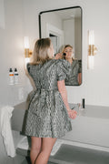 Delilah Dress - Midnight Blue Metallic