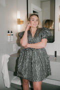 Delilah Dress - Midnight Blue Metallic