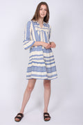 Gunvor Aztec Dress - Blue - Neo Noir - Kjoler - VILLOID.no